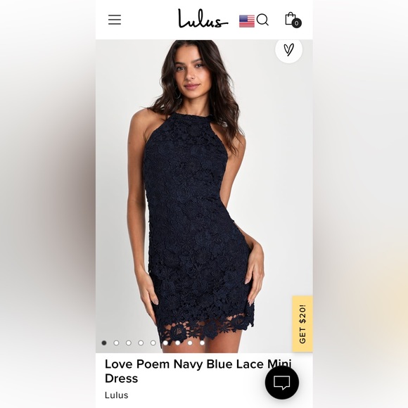 Brand new w/ tags Lulus lacy blue dress. Never been warn cocktail dress - Picture 5 of 5